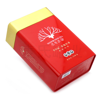 英德紅茶鐵盒，方形茶葉鐵盒包裝