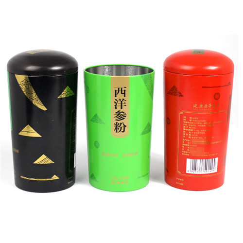 西洋參粉鐵罐；圓形山楂粉包裝罐定制